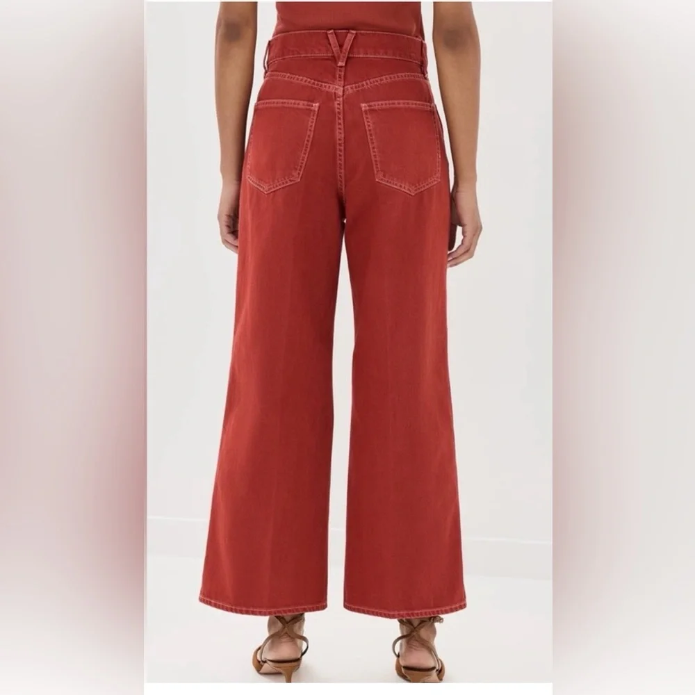 Veronica Beard Taylor Cropped Wide-Leg Jean 28 - Picture 2 of 13